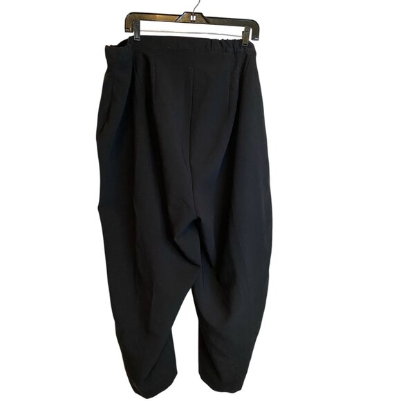 Womens Custom Made Black Relaxed Fit Pants With Elastic Waistband Size 24 - Picture 2 of 7